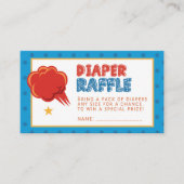 Blue Super Baby Luier Raffle Ticket Informatiekaartje (Voorkant)
