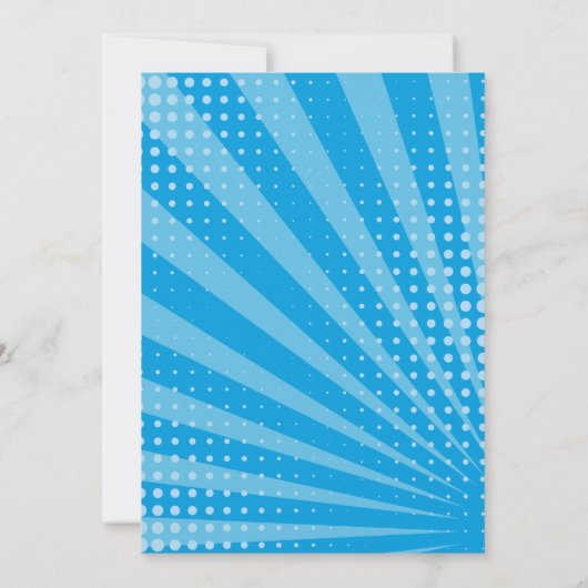 Blue Superheros Comic Book Stijlvol Verjaardagsfee Kaart (Achterkant)