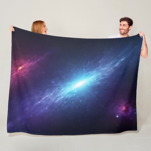 Blue Supernova Nebula Cosmic Deep Space Fleece Deken (In situ)
