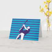 Blue Superstar Verjaardag Kaart (Gele Bloem)