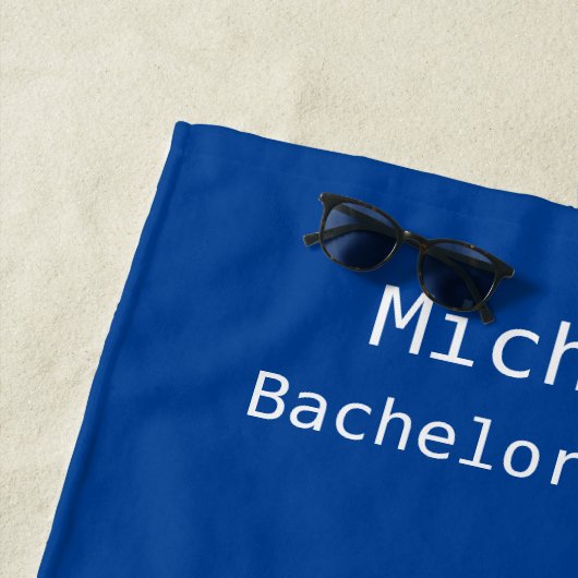 Blue Surf Board Wedding Party Favor Personalized Strandlaken (In situ)