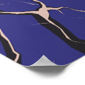 Blue Surface with Deep Cracks Poster (Hoek)