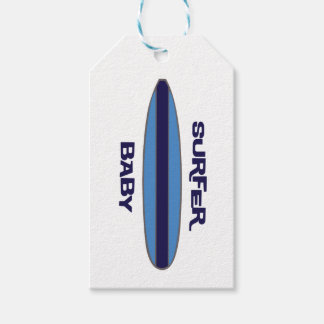 Blue Surfer Baby Cadeaulabel