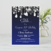 Blue Surprise 90ste verjaardagsfeestje Kaart (Staand voorkant)