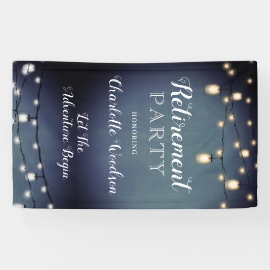 Blue Surprise Retirement Party Spandoek (Horizontaal)