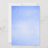 Blue Surprise verjaardagsuitnodiging - Gold Candle Kaart (Achterkant)