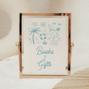 Blue Surven Baby aan boord Baby shower Boeken en c Poster
