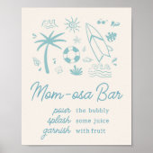 Blue Surven Baby aan boord Baby shower Mom Osa Bar Poster (Voorkant)