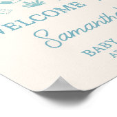 Blue Surven Baby aan boord Baby shower Welkom Poster (Hoek)