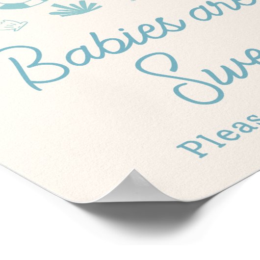 Blue Surven Baby aan boord Baby's zijn zoet Poster (Hoek)