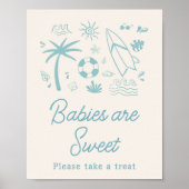 Blue Surven Baby aan boord Baby's zijn zoet Poster (Voorkant)