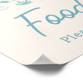 Blue Surven Baby aan boord van Baby shower Food Poster (Hoek)