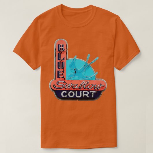Blue Swallow Court Motel T-shirt (Design voorkant)