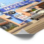 Blue Swallow Motel, Route 66, New Mexico Poster (Hoek)