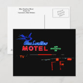 Blue Swallow Motel Sign, Tucumcari, New Mexico Briefkaart (Voorkant / Achterkant)