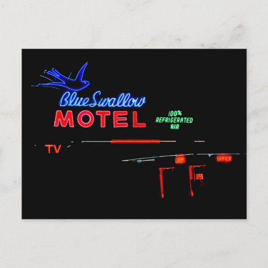 Blue Swallow Motel Sign, Tucumcari, New Mexico Briefkaart (Voorkant)