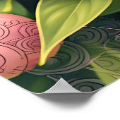 Blue Swallowtail Butterfly Floral Botanical Art Poster (Hoek)