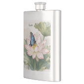Blue Swallowtail Butterfly With Lotus Flower Name Flacon (Links)