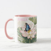 Blue Swallowtail Butterfly With Lotus Flower Name Mok (Links)