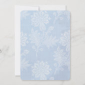 Blue Swan Baby shower Invitation Kaart (Achterkant)