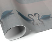 Blue Swans Must Be Love Cadeaupapier (Rol Hoek)