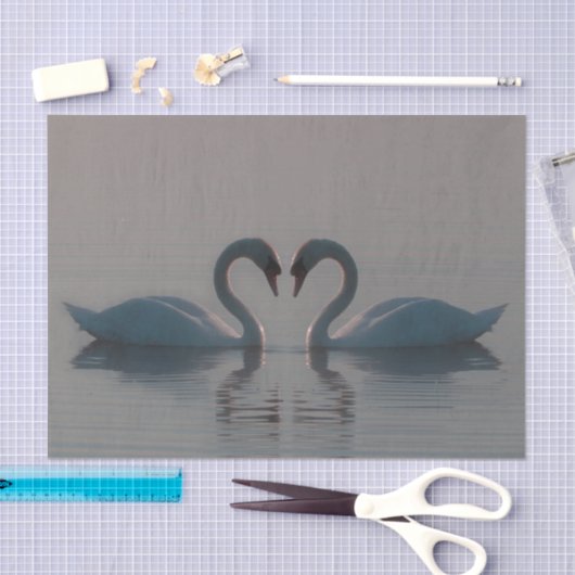 Blue Swans Must Be Love Tissuepapier (Craft)