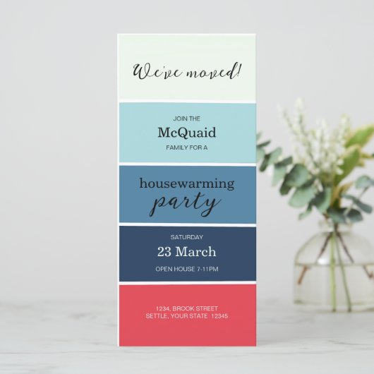 Blue Swatch Warming Party nodigt uit (Staand voorkant)