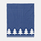 Blue Sweater Tree Knit Print Blanket Fleece Deken (Voorkant)