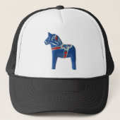 Blue Swedish Dala Horse Trucker Pet (Voorkant)