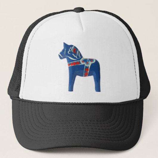 Blue Swedish Dala Horse Trucker Pet (Voorkant)