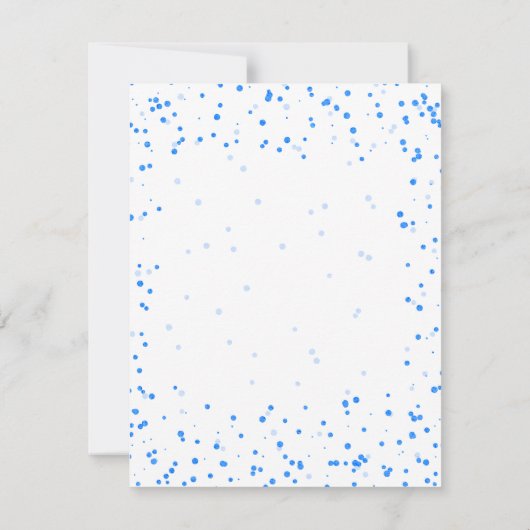 Blue Sweet 16 Birthday Save Date Confetti Save The Date (Achterkant)