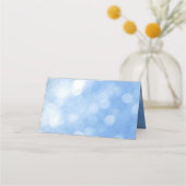 Blue Sweet 16 Glitter Lights Custom Place Card Plaatskaartje (Achterkant)