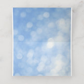 Blue Sweet 16 Glitter Lights Custom Place Card Plaatskaartje (Binnenkant ongevouwen)