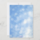 Blue Sweet 16 Silver Glitter Lights Kaart (Achterkant)