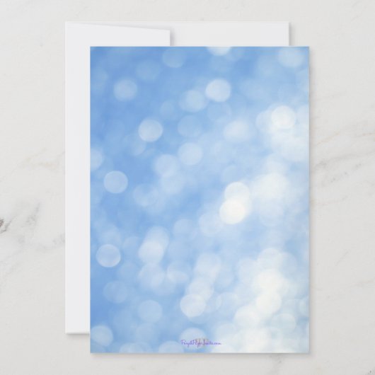 Blue Sweet 16 Silver Glitter Lights Kaart (Achterkant)