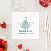 Blue Sweet Chemistry Paper Napkins Servetten (Insitu)