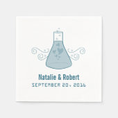 Blue Sweet Chemistry Paper Napkins Servetten (Voorkant)