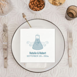 Blue Sweet Chemistry Paper Napkins Servetten