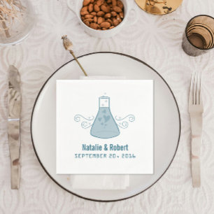 Blue Sweet Chemistry Paper Napkins Servetten