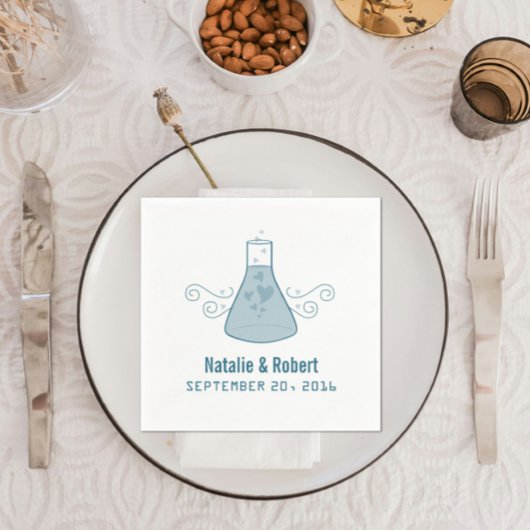 Blue Sweet Chemistry Paper Napkins Servetten