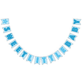 BLUE SWEET LITTLE BABY = BOY SIGN VLAGGETJES