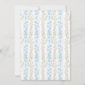 Blue Sweet Little Pumpkin Baby shower Uitnodiging (Achterkant)