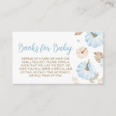 Blue Sweet Little Pumpkin Fall Baby Books for Baby Informatiekaartje (Voorkant)
