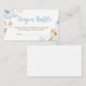 Blue Sweet Little Pumpkin Fall Baby Diaper Raffle Informatiekaartje (Voorkant / Achterkant)