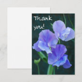 Blue Sweet Pea Flowers Hartelijk dank Bedankkaart (Voorkant / Achterkant)