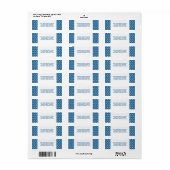 Blue Sweet Polka Dot Holiday Adresetiketten Etiket (Full Sheet)