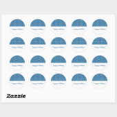 Blue Sweet Polka Dot Holiday Stickers (Vel)