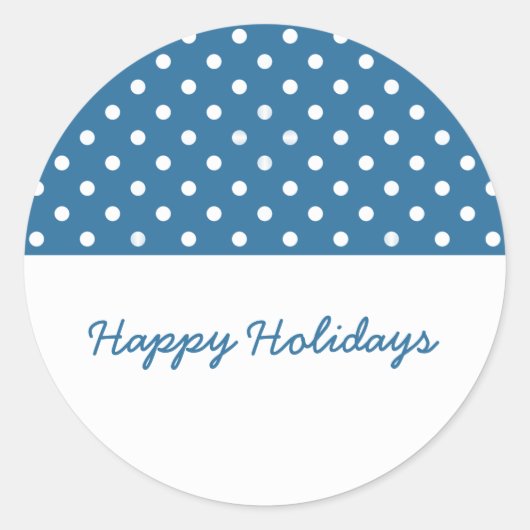 Blue Sweet Polka Dot Holiday Stickers (Voorkant)
