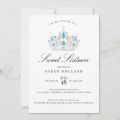 Blue Sweet Sixteen Kaart (Voorkant)