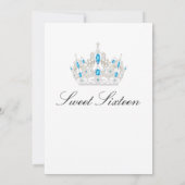 Blue Sweet Sixteen Kaart (Achterkant)